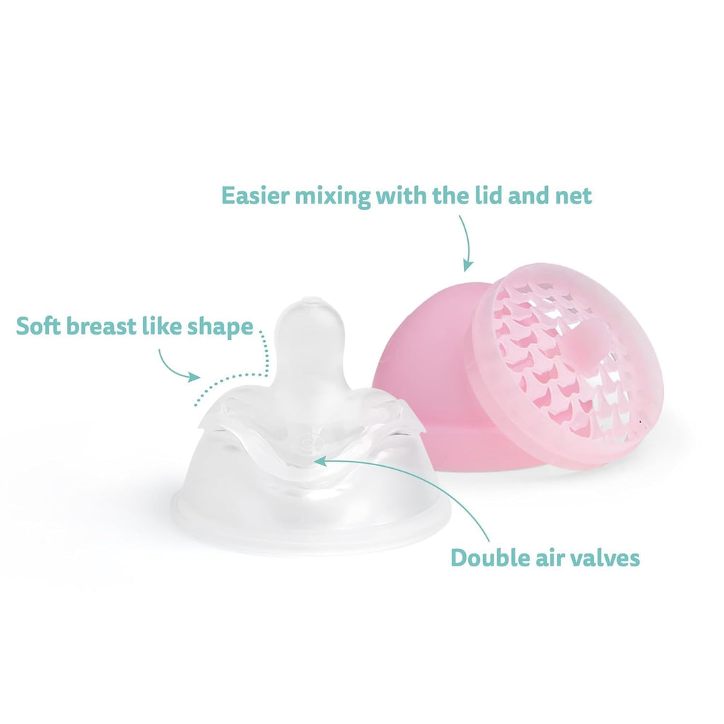 Herobility Anti-Colic Baby Bottles 8.5 fl oz/240ml - Pack of 3 Plastic Baby Bottles, Fast Flow Plastic Bottles, Breast-Shaped Teat for Breastfed Babies, Small Baby Bottles, Swedish Design, Batman