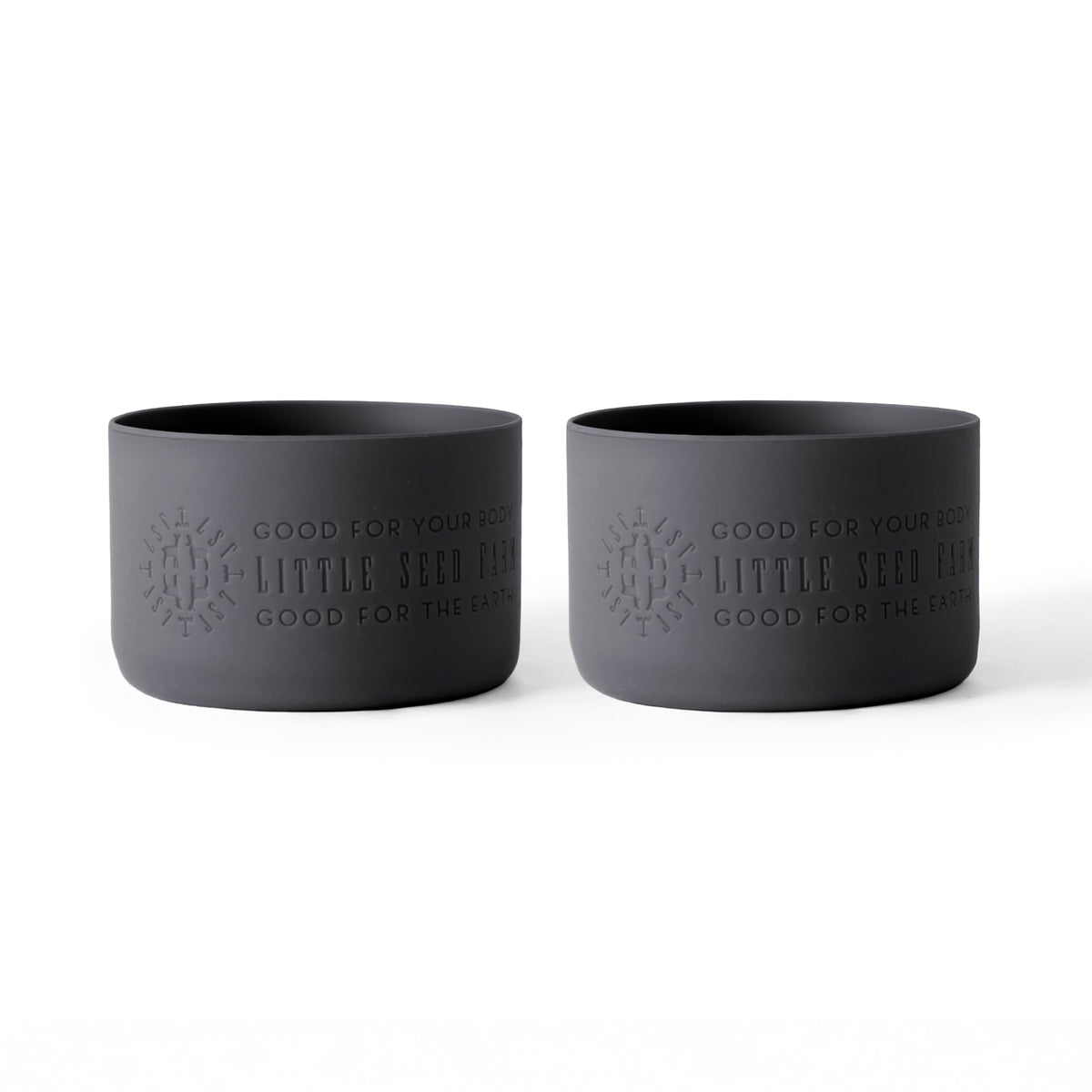 Little Seed Farm Protective Silicone Jar Sleeves - 2-Pack - Black