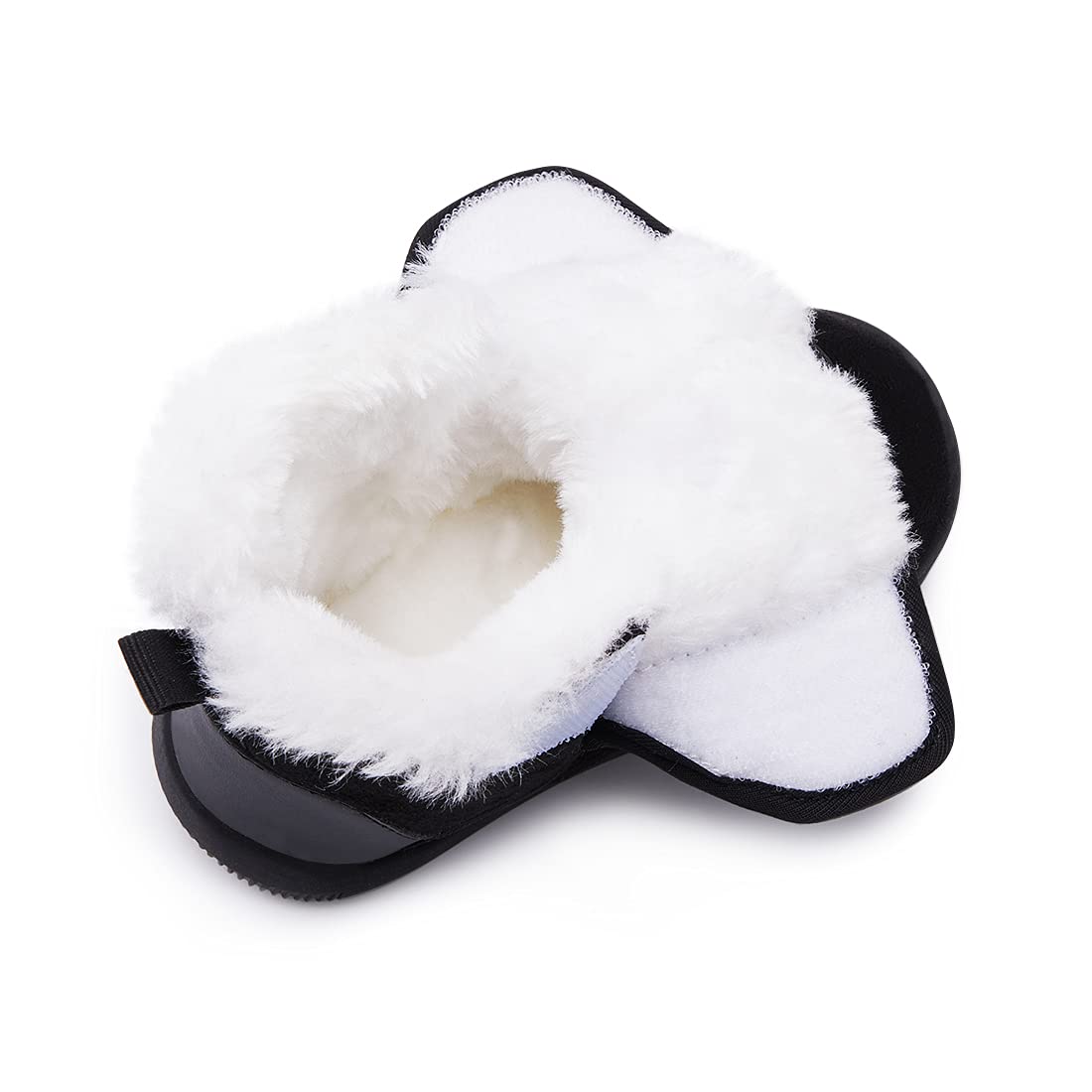 BMCiTYBM Baby Snow Boots Boys Girls Winter Fur Lined Shoes 6 9 12 18 24 Months Black Size 18-24 Months Toddler