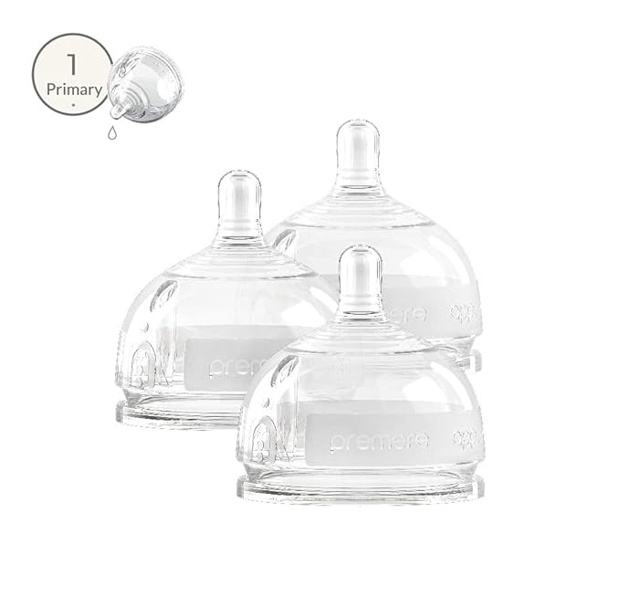 Inttero Breast-Mimic Anti-Colic & Air-Free Vent Nipples - Slow Flow (0-3 Months / 1 Hole) / 3-Pack