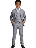 Suits for Boy Slim Fit Boys Suit Ring Bearer Outfit for Kids Gray Size 18