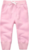 CuteOn Unisex Toddler Jogger Pants Kids Cotton Elastic Waist Winter Baby Sweatpants Pants 1-5Years