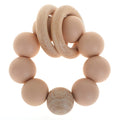 Silicone Baby Teether, Food Grade Silicone & Beech Baby Teething Toy, BPA Free (Sage)