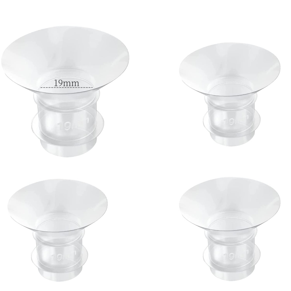 Flange Inserts 15mm for Medela,Spectra 24mm Shields/Flanges,Compatible with Momcozy S12 Pro/S9 Pro/S9/S12 Wearable Breast Pump,Reduce 24mm Nipple Tunnel Down to 15mm,4PCS
