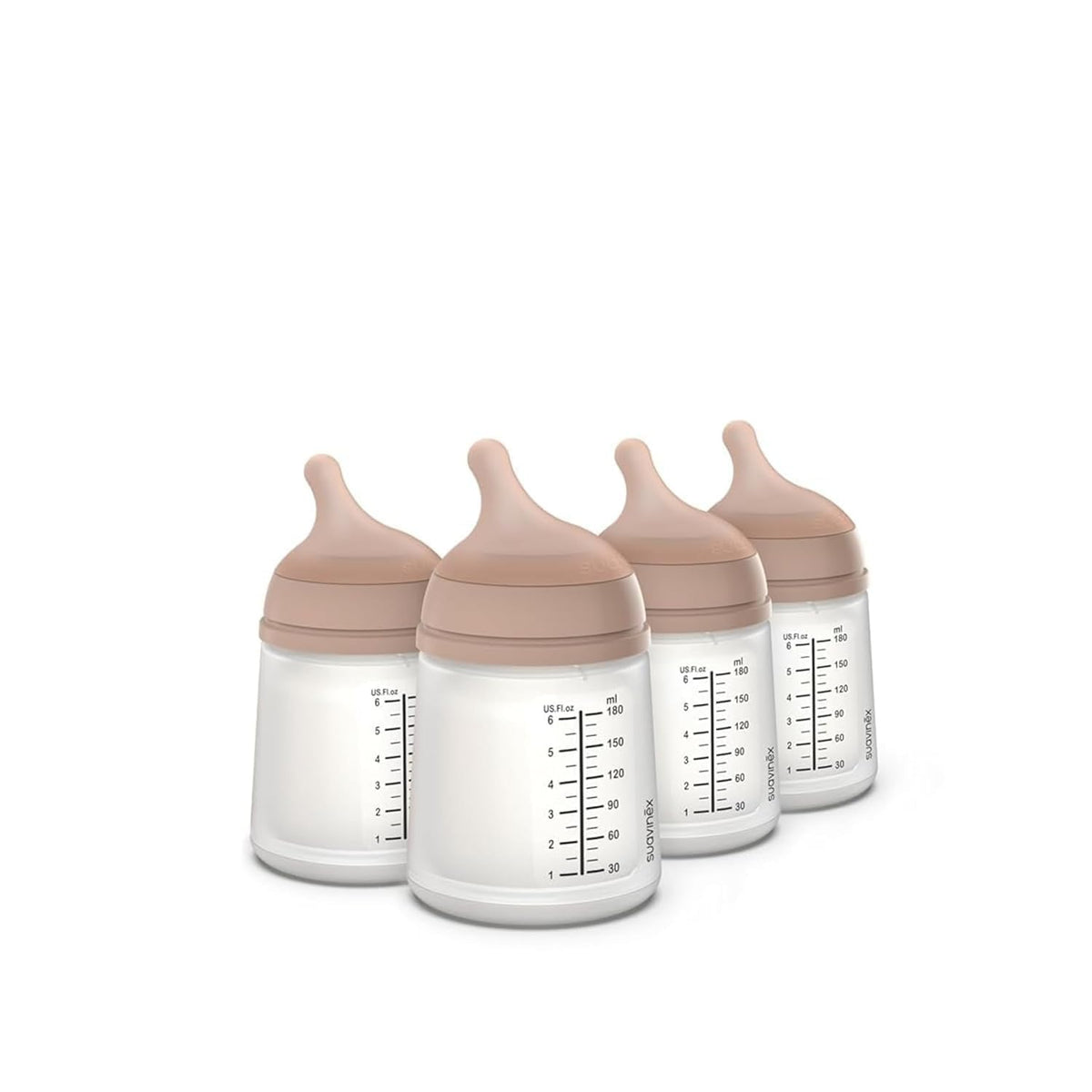 Suavinex Zero Zero Anti Colic Baby Bottle, 6 Oz, Light, 1-Pack