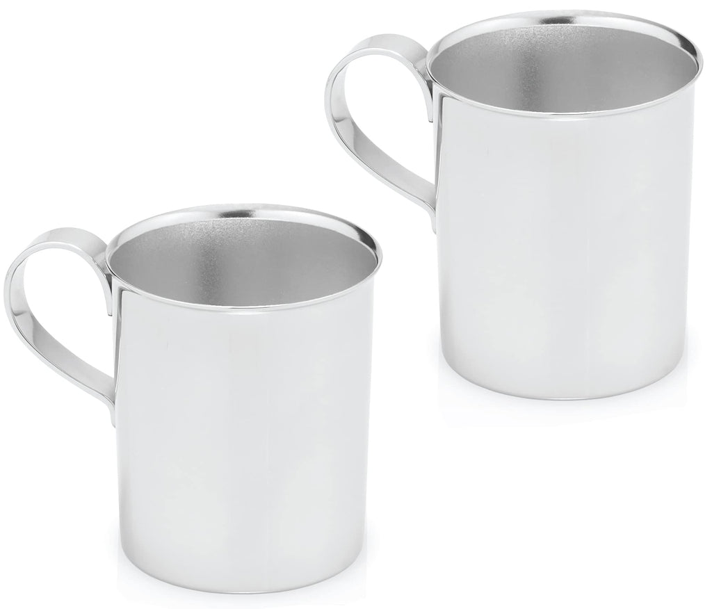 Kiddobloom Children's Stainless Steel Cups with Handles | Education Series | Premium 304 (18/8) | Set of 2 | Perfect for Montessori Babies, Toddlers & Kids