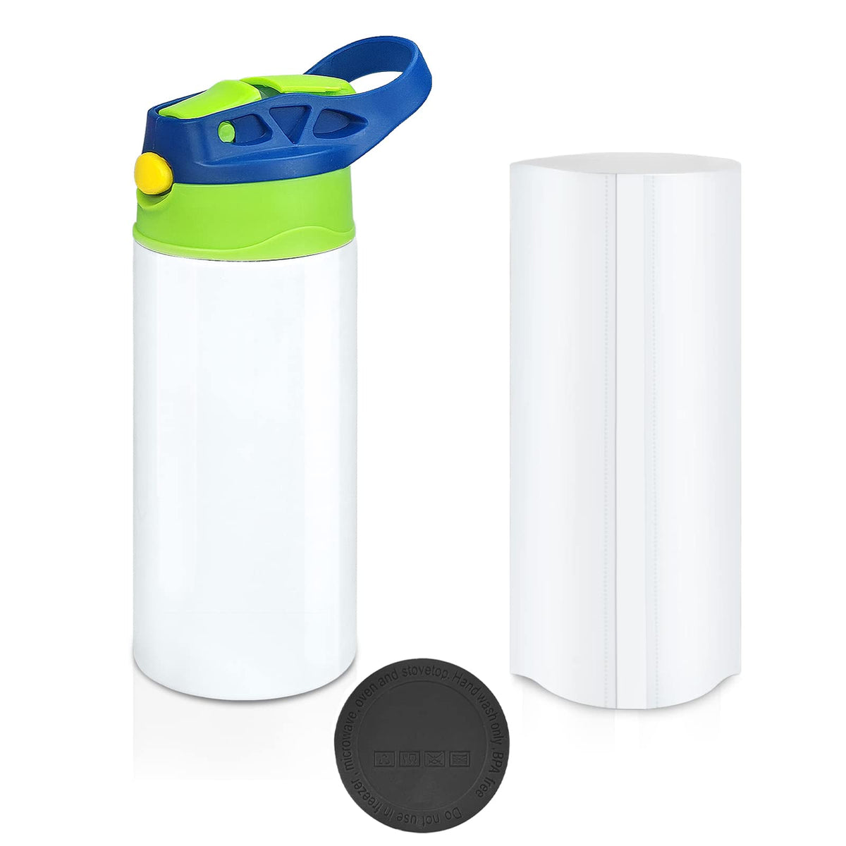 XccMe Kids Sublimation Tumbler,12oz Sublimation Water Bottle Blanks