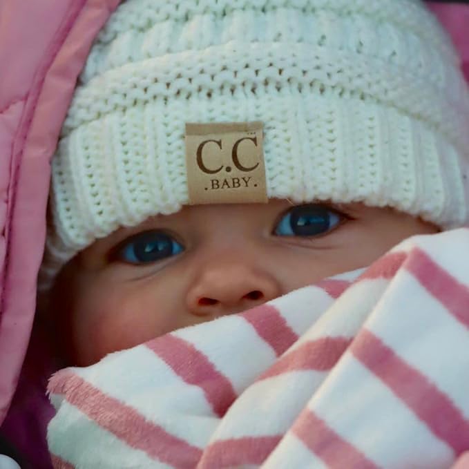Funky Junque Baby Winter Hat – Cute Newborn Hats, Cozy Warm Infant Beanie, Soft Knit Stocking Stuffer for Babies 0–12 Months