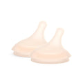 Suavinex Zero.Zero Dense Flow Asymmetrical Silicone Nipple, 2 Pack (6m+), Fair
