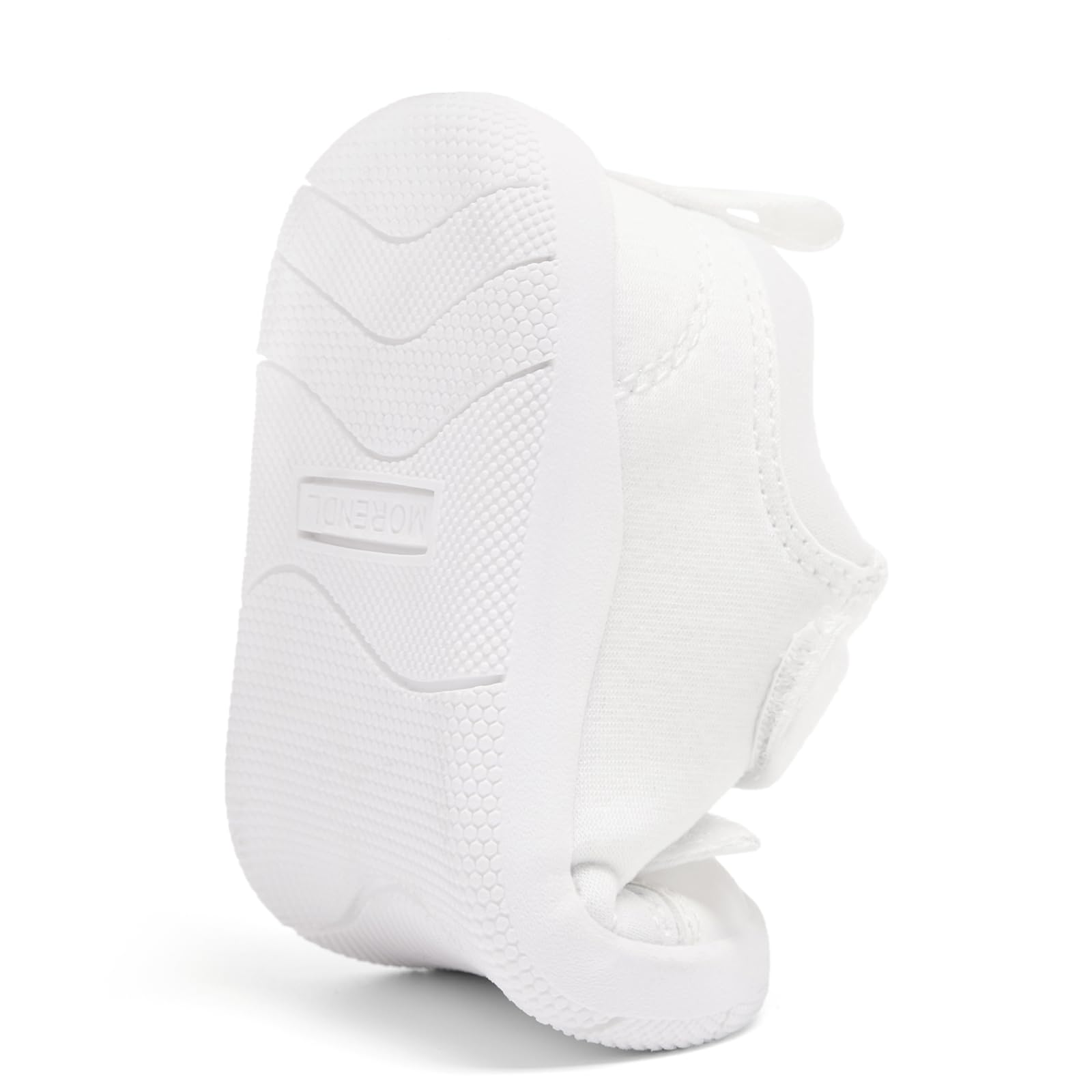 MORENDL Toddler Shoes Baby Wide Toe Box Barefoot Shoes Boy Girl Walking Shoes Non-Slip Minimalist Sneakers Comfort Zero Drop Tennis Outdoor Activities White Size 7