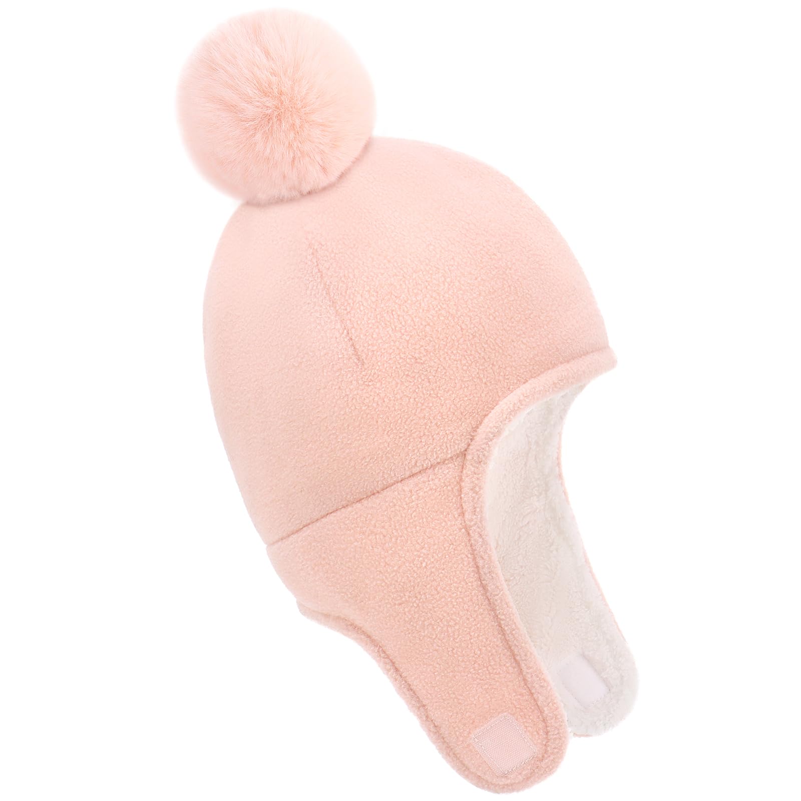 Otoyzy Baby Beanie Hat Pom Full Hood Toddler Winter Hat Fleece Earflap