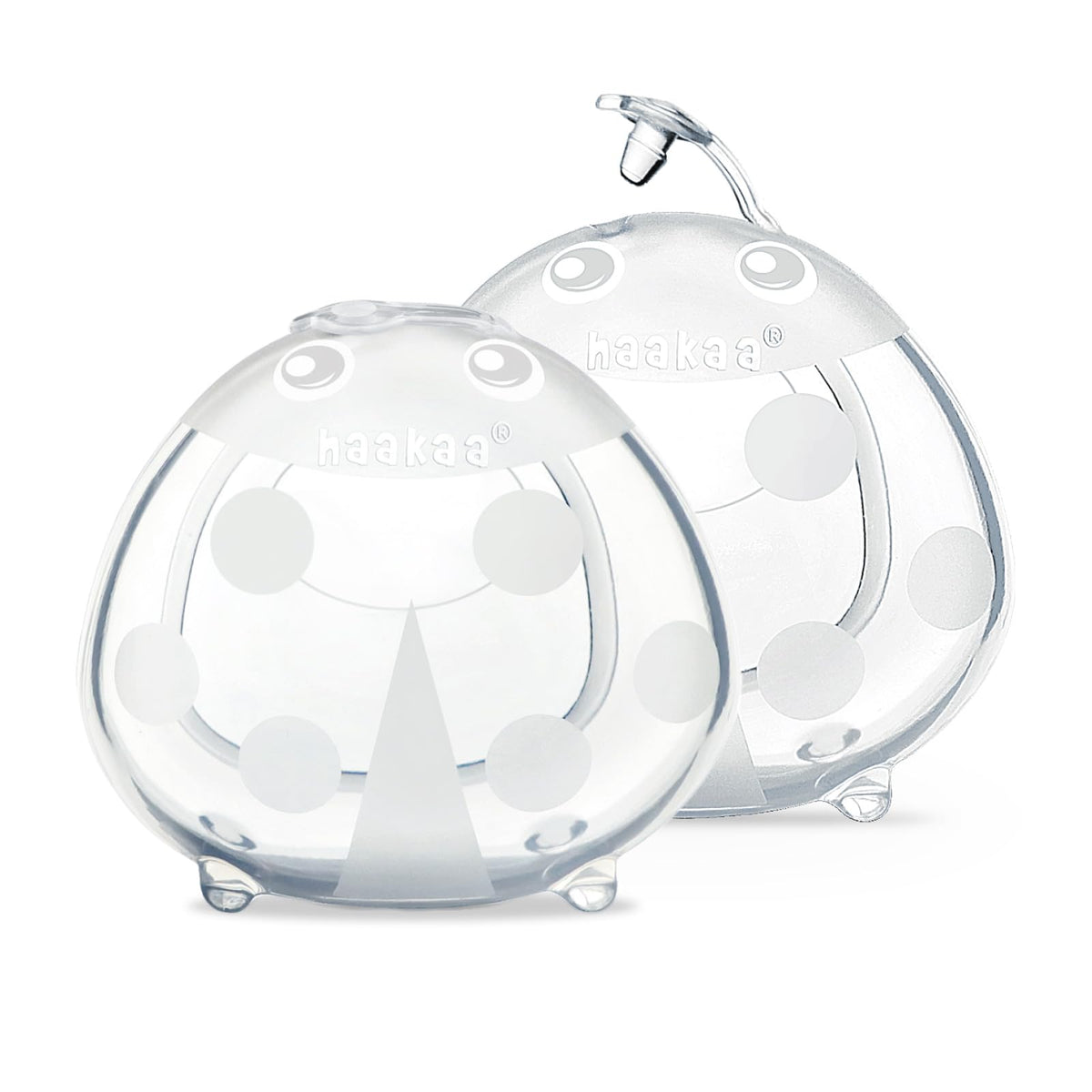 haakaa Ladybug Milk Collector 1.4oz/40ml 2pcs - Breast Milk Collection Cups | Soft Breast Shells | Breastmilk Saver | Letdown Catcher for Pumping On The Go Breastfeeding Moms, Protects Sore Nipples