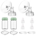 Breast Pump Parts Compatible with Spectra S1/S2/9 Plus/Synergy Gold, Full Set Replacement Parts for Spectra Include 26mm Flange, Duckbill Valve, Backflow Protector, Tubing, Bottle, Not Original Parts
