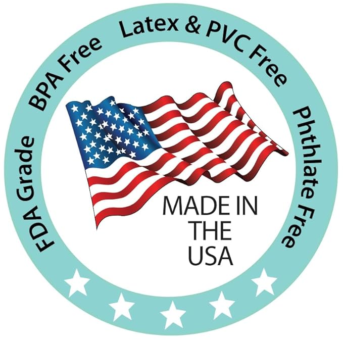 Brilli Baby Cup Catcher Patented Safety Tether Strap, Attach Sippy Cups, Bottles, Pacifiers & More to Stroller, High Chair, Car Seat, Made in USA, Food Grade, Dishwasher Safe (Aqua)