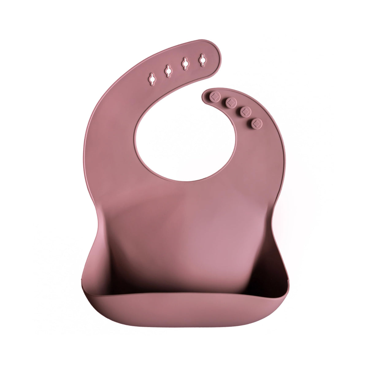 mushie Silicone Baby Bib | Adjustable Fit Waterproof Bibs (Rainbows)