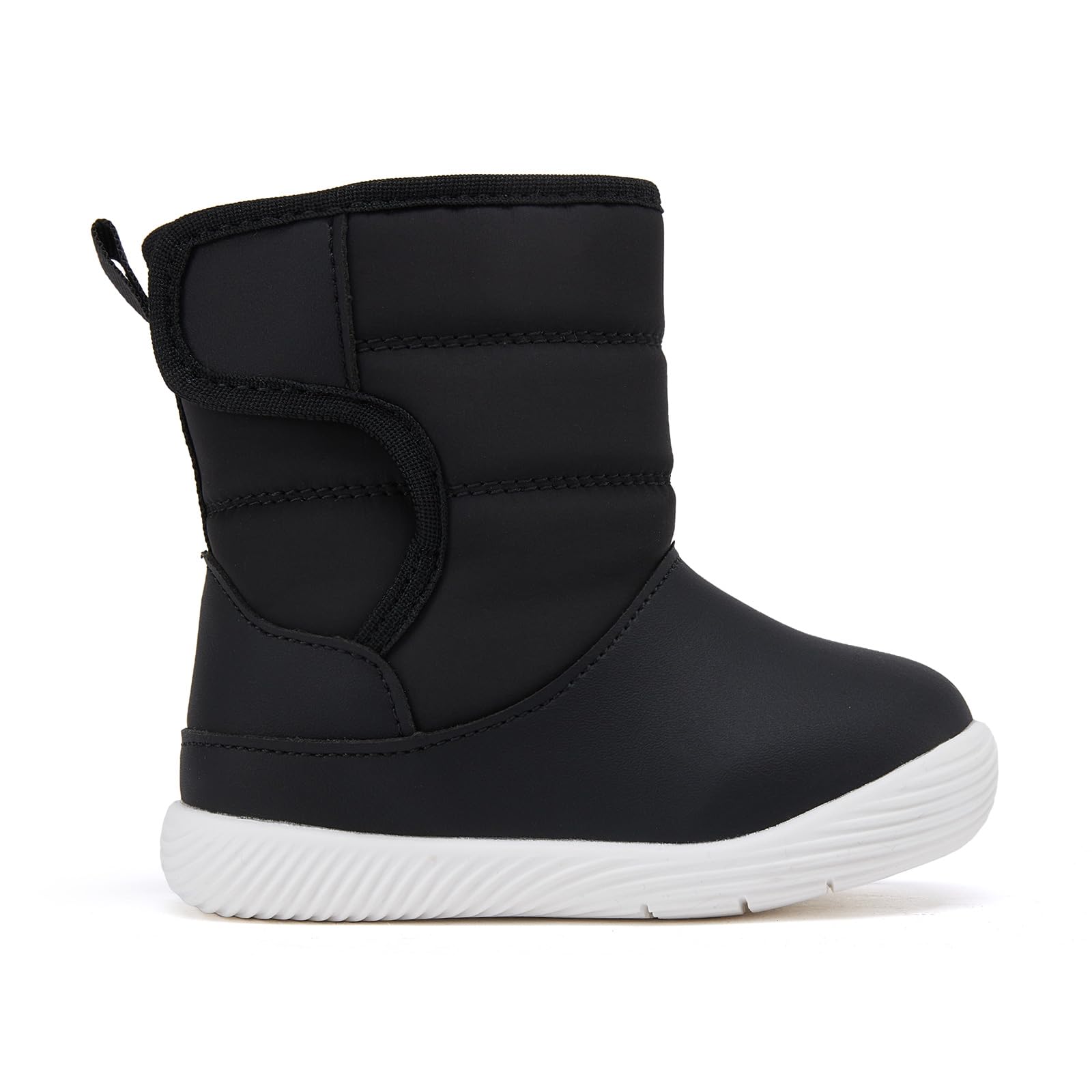 BMCiTYBM Baby Snow Boots Waterproof Infant Boy Girl Winter Booties Nonslip Lightweight Outdoor Warm Shoes for Cold Weather 6 9 12 18 24 Months Black Size 12-18 Months Toddler