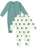 Jimonda Baby Sleeper Rompers,Unisex Boys Girls Zip-Front Pajamas One-Piece Footless Outfit 0-24 Months (Pack of 2