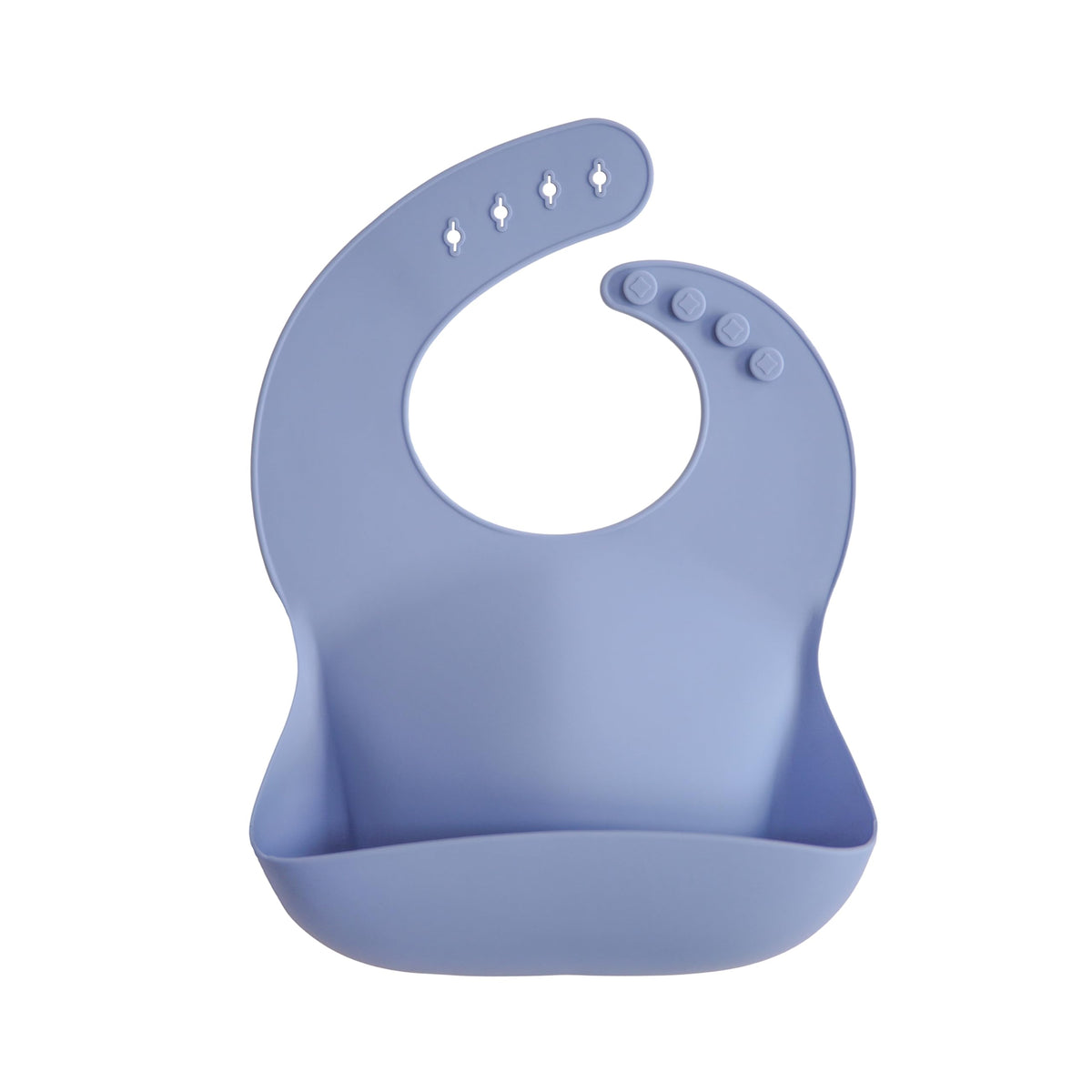 mushie Silicone Baby Bib | Adjustable Fit Waterproof Bibs (Rainbows)