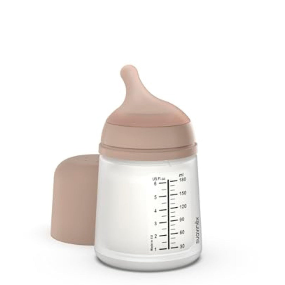 Suavinex Zero Zero Anti Colic Baby Bottle, 6 Oz, Light, 1-Pack