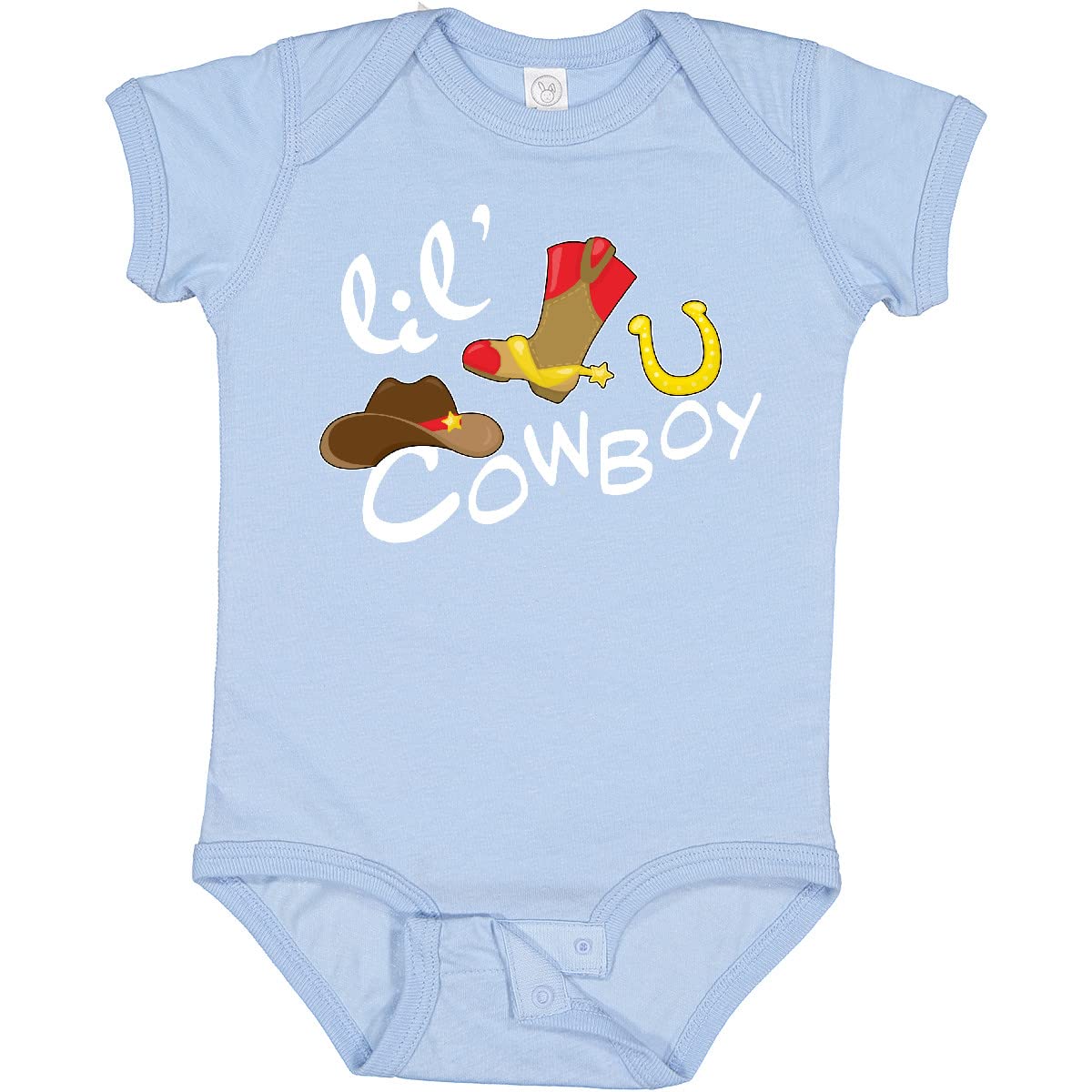 inktastic Lil' Cowboy Baby Bodysuit 18 Months 0100 Light Blue 2a4d0