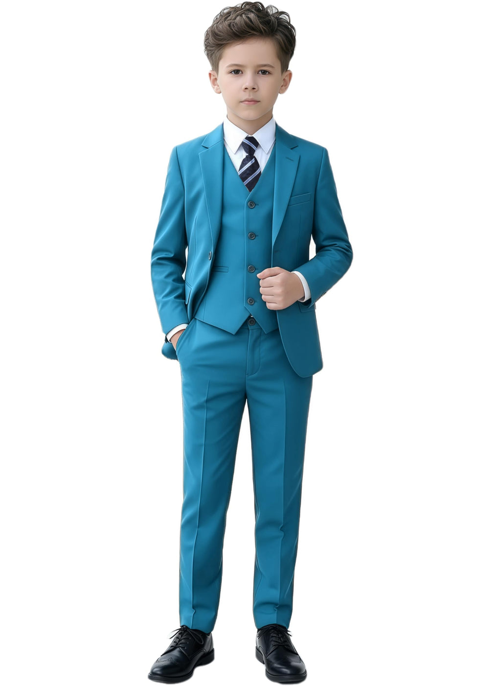 YuanLu Toddler Blue Green Tuxedo 2T Suits for Boys Halloween Dress Outfit