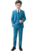 YuanLu Toddler Blue Green Tuxedo 2T Suits for Boys Halloween Dress Outfit