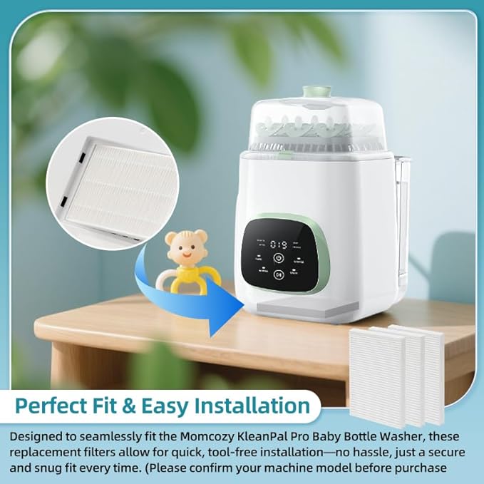 9 Pcs HEPA Filter Replacement Compatible with Momcozy KleanPal Pro Baby Bottle Washer and Dryer - H13 HEPA Air Filters