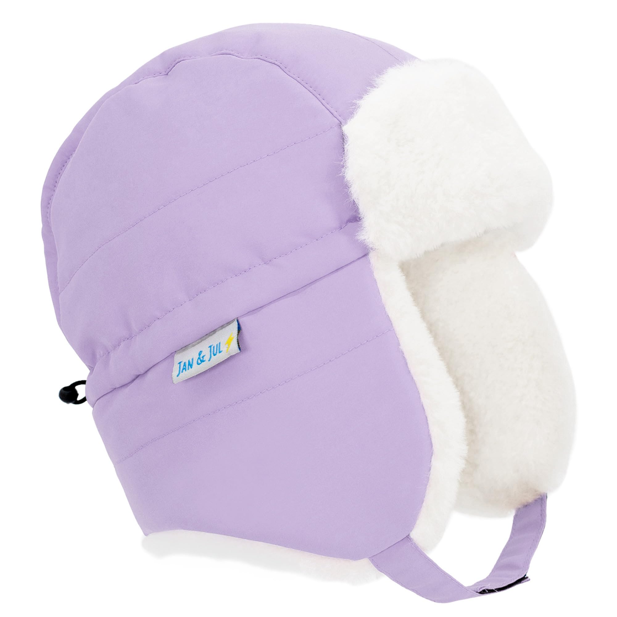 JAN & JUL Toasty-Dry Trapper Hat for Baby and Kids (Lavender, XL)