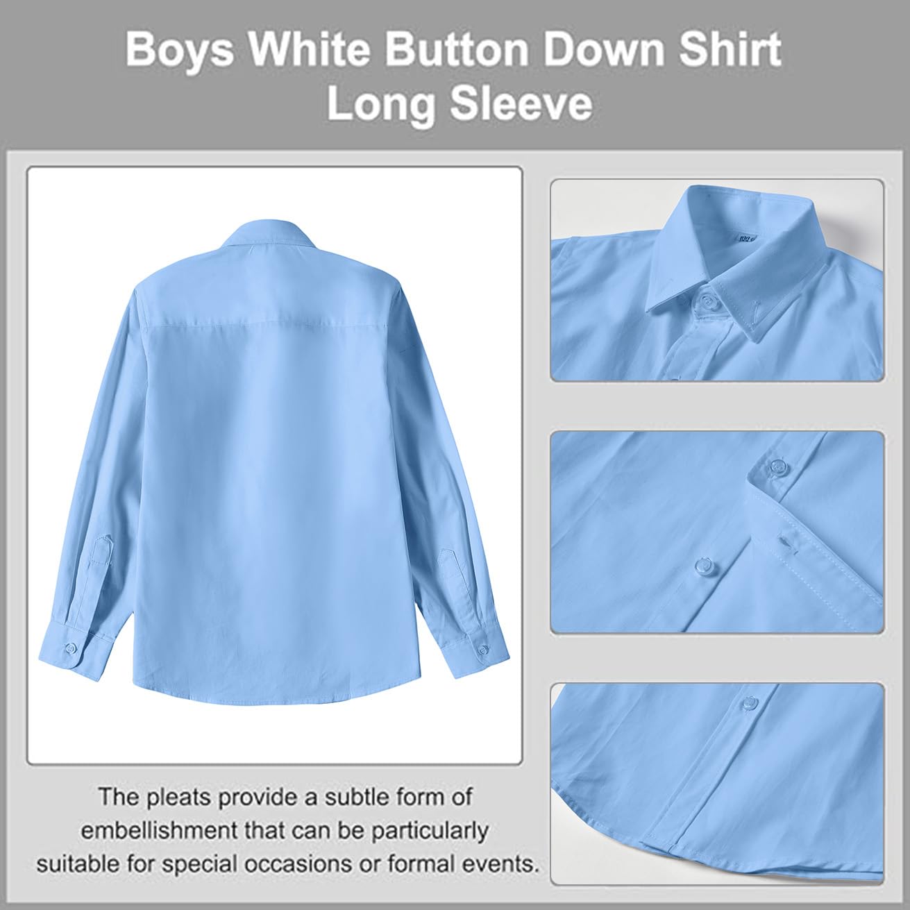 Boys Suit Set for Kids Formal Tuxedo Suits for Wedding, Deep Blue, 3T