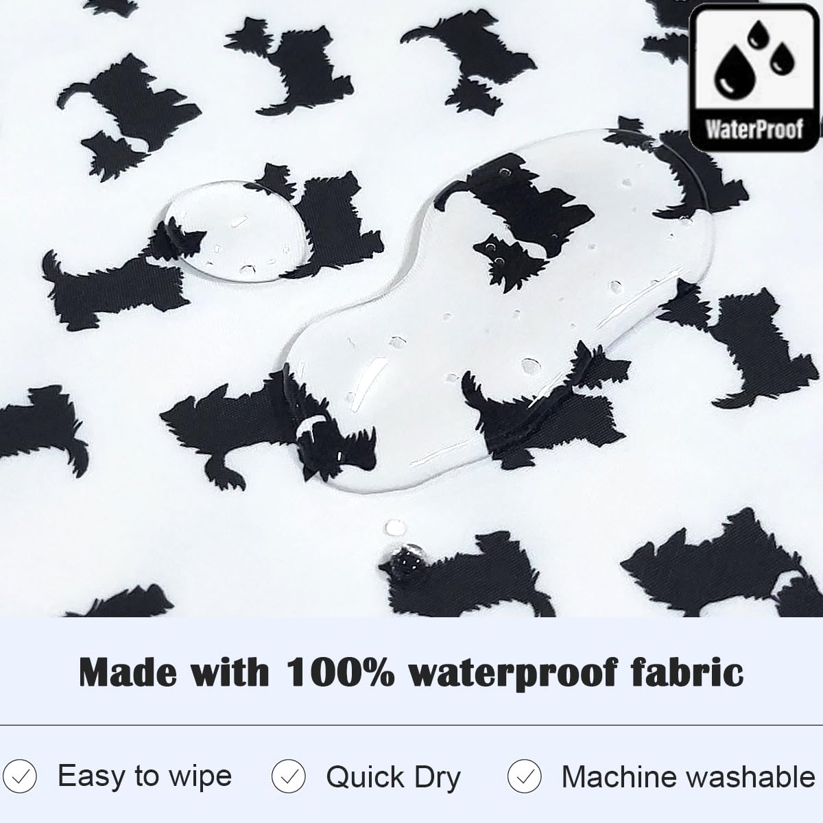 Plie Kids Painting Apron – Waterproof Art Smock for Toddlers & Preschoolers, Messy Play, Baking, Crafts, Cooking, Sensory Activities, Mealtime (Ages 1–10), Black Puppy (34-S)