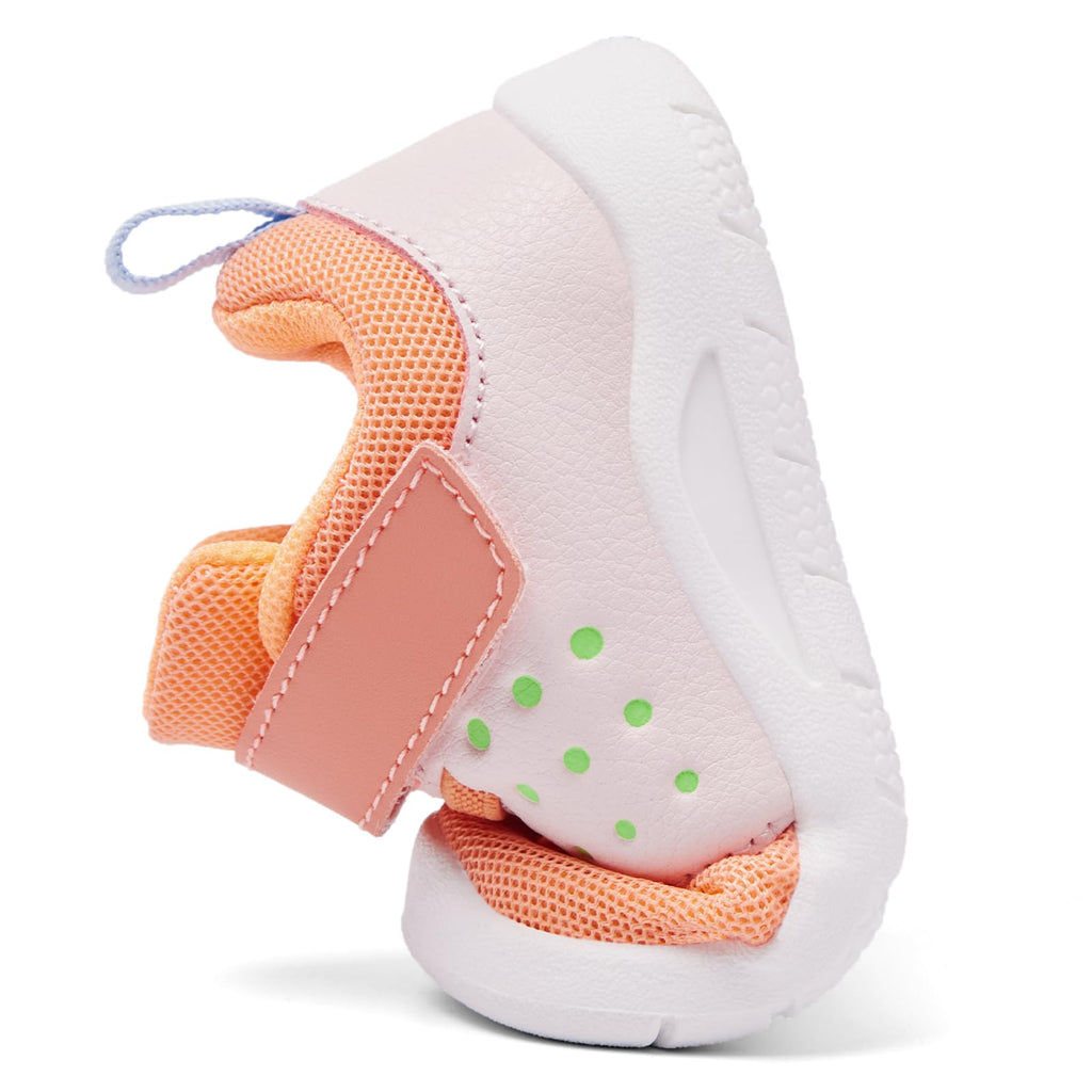 MORENDL Toddler Baby Shoes 0-4 Years Boy Girl Lightweight Breathable Non-Slip Sports Sneakers Running Walking Tennis Barefoot Shoes Orange 6-9Months