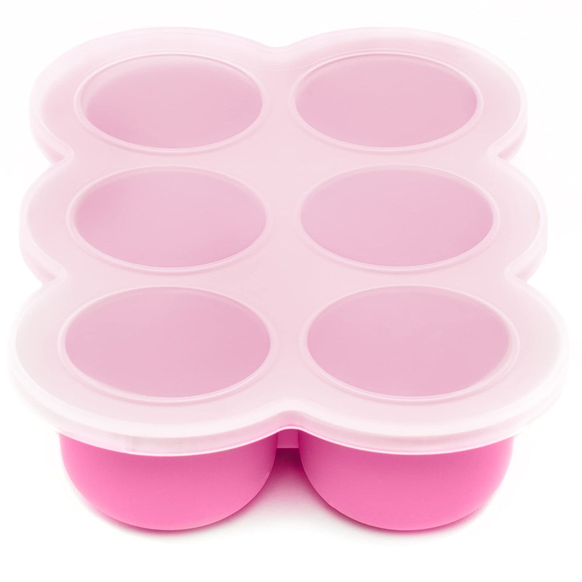 WeeSprout Silicone Freezer Tray with Clip on Lid Perfect Food Storage Container for Homemade Baby Food, Vegetable, Fruit Purees, and Breast Milk (Bright Blue, Six 3 Ounce Sections)