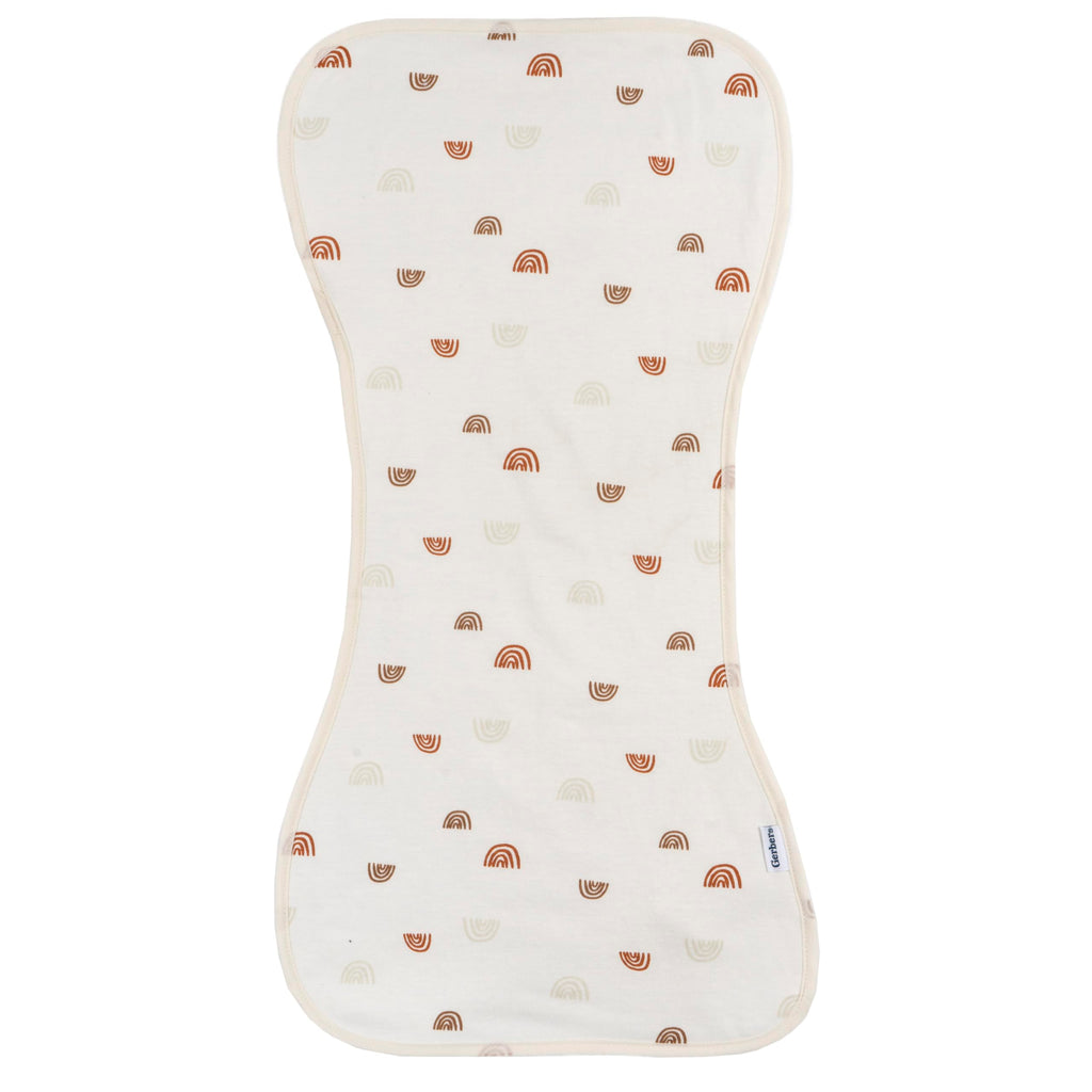 Gerber Baby Unisex Burp Cloths 5-Pack, Rust Tan, Size 10.5" x 21"