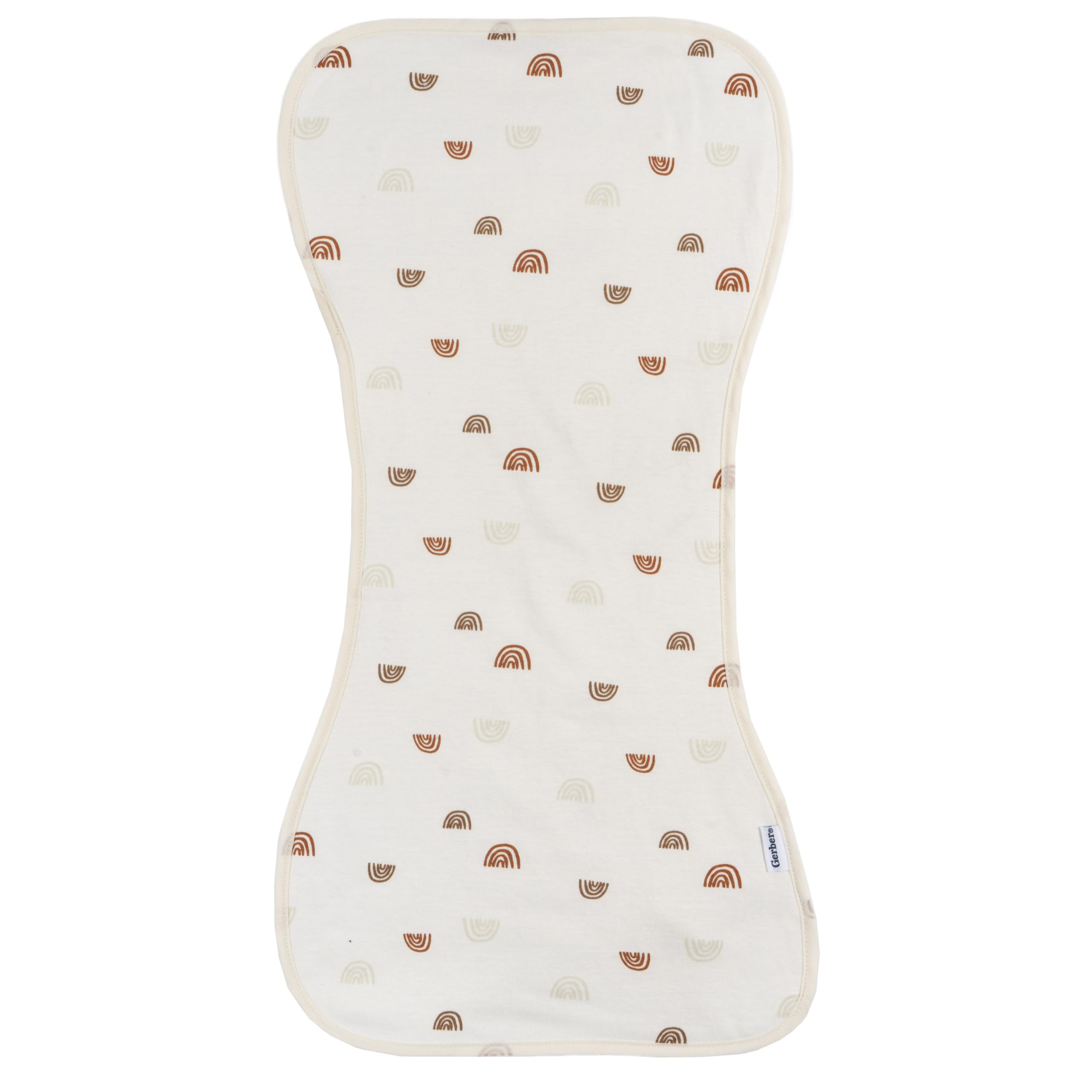 Gerber Baby Unisex Burp Cloths 5-Pack, Rust Tan, Size 10.5" x 21"