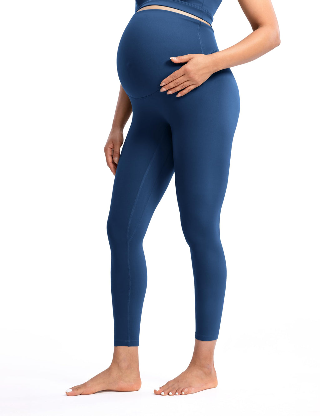 POSHDIVAH Creamluxe Maternity Leggings 25" Navy Blue Medium