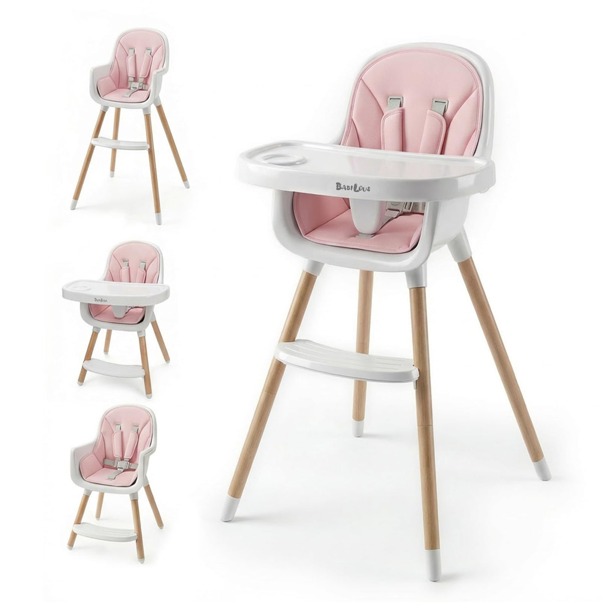 Babilous Wooden Baby High Chair for Babies and Toddlers