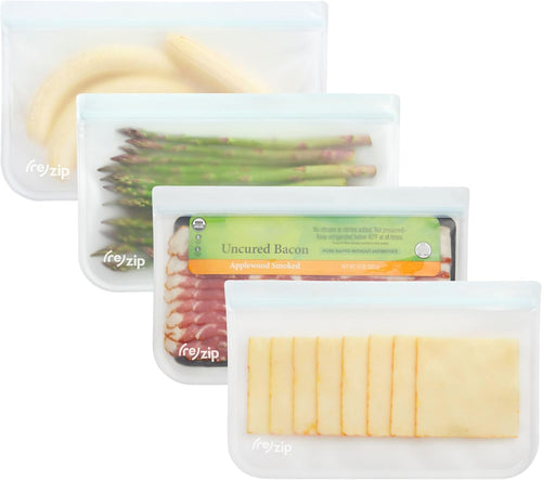 (re) zip Gallon Reusable Storage Bags, BPA-Free, Leakproof, Food-Grade 100% Food-Safe PEVA, for Food Storage and Freezer Use