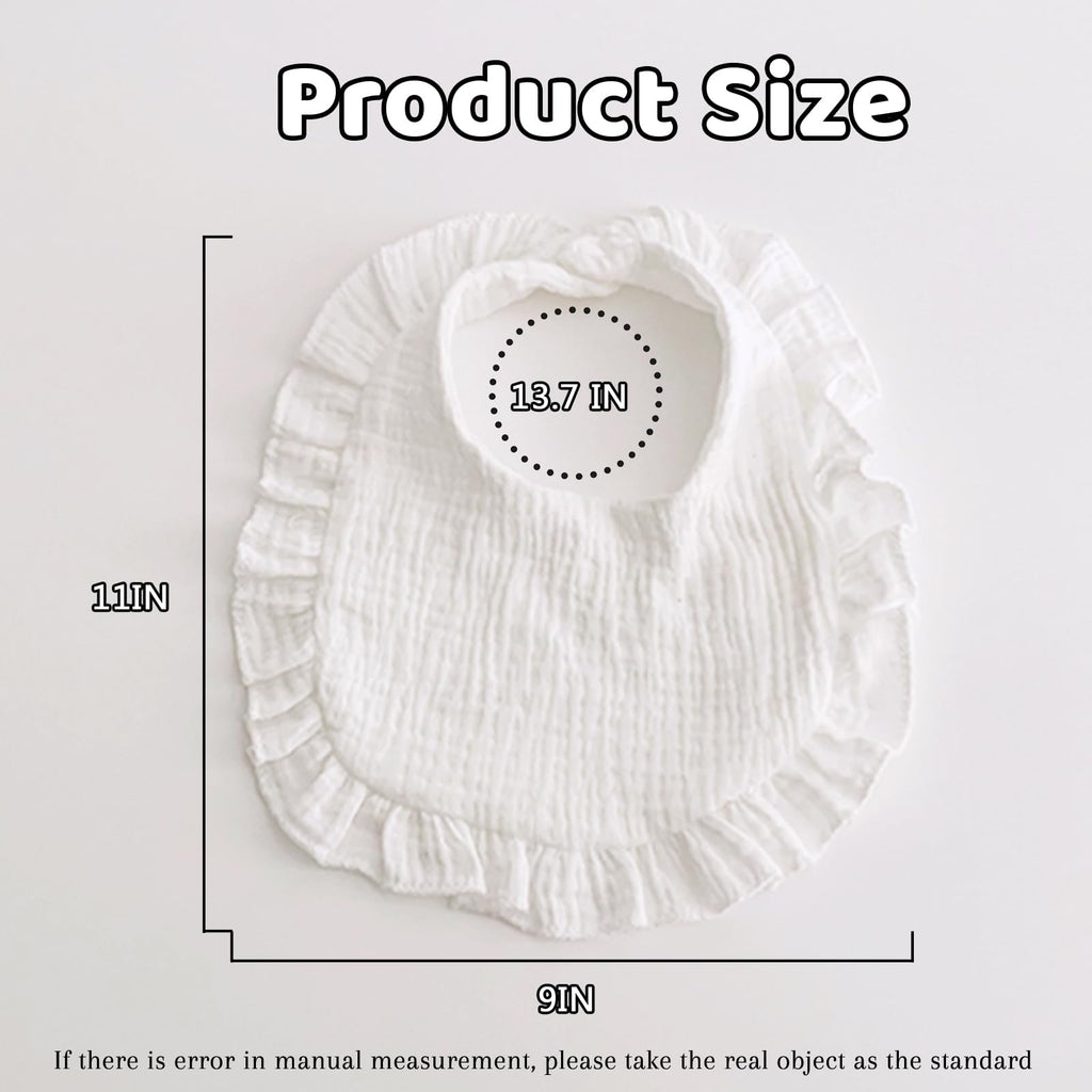 DOSMINE Muslin Baby Bibs 4-Layer Colorful Drool Bibs 8 Pack