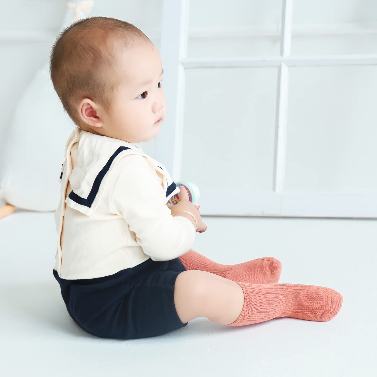 SHARELY SHEEP Toddler Socks Unisex Baby Crew Socks for Infant Boys Girls Stretchy Cotton Socks Stocking Stuffers for Kids Gift 0-36 Months