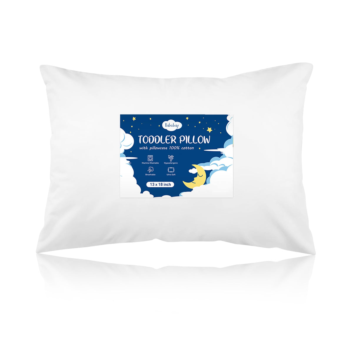 Toddler Pillow,13 x 18 Kid Pillows for Sleeping,Machine Washable Kids Pillow, Perfect for Travel,Toddlers Cot(Not Included Pillowcase)