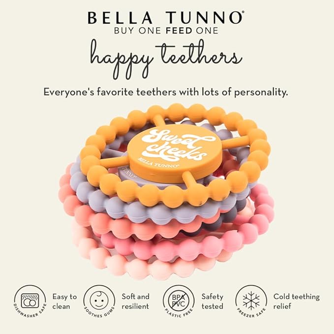 Baby Teether by Bella Tunno, Silicone Teethers for Babies 3-6 Months, 6-12 Months, Baby Toys, Pacifier, Teething Relief, Boys, Girls, I Love Grandma