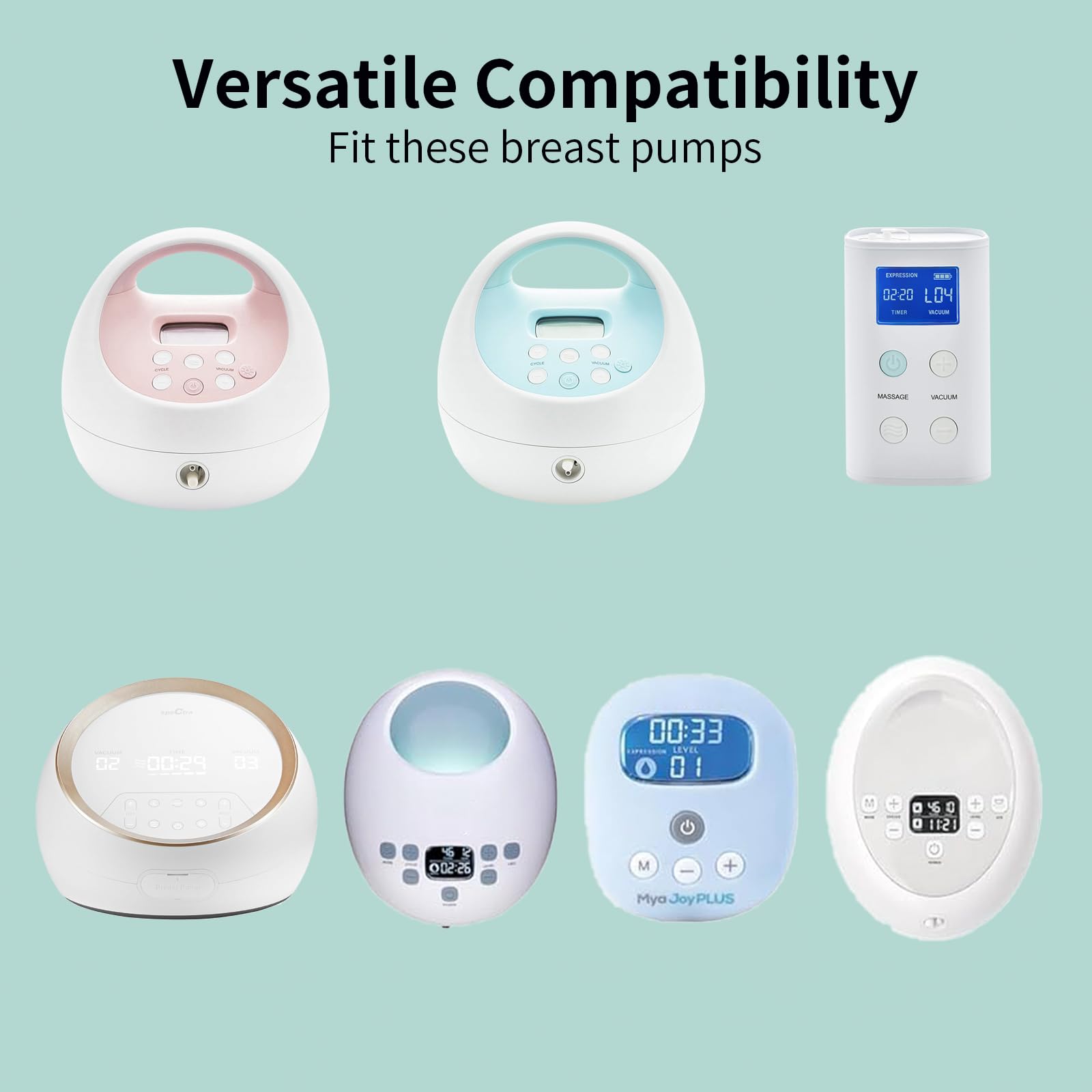 TOVVILD 24mm Wearable Milk Collection Cup for Spectra, Compatible with Spectra S1 S2 Baby Buddha Pumps, 8OZ Milk Cups