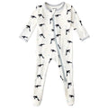 Bamboo Little Soft Baby Footie Pajamas, Baby Clothes, Newborn Sleepers, 95% Viscose and 5% Spandex, Orca, 9-12 Months