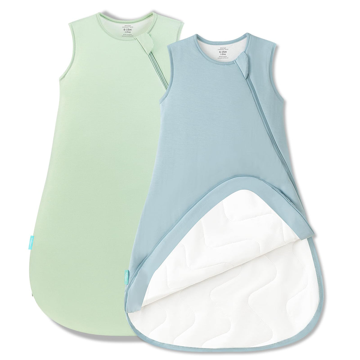 PurComfy Supersoft Sleep Sack 1.0 TOG, Bamboo Viscose, 0-3 Months, Dolphin