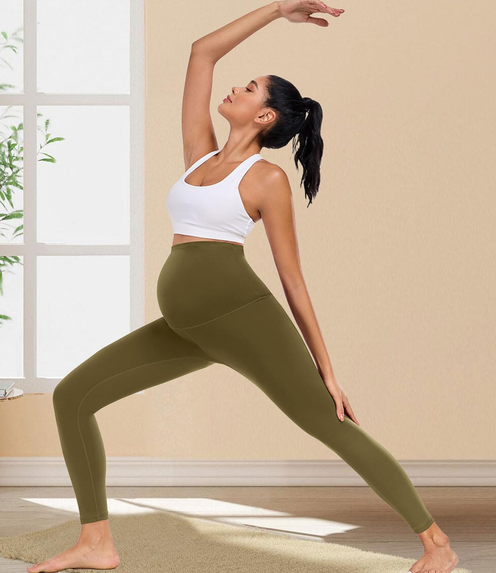 wirarpa Women's Maternity Leggings Over The Belly Buttery Yoga Pants 25" S