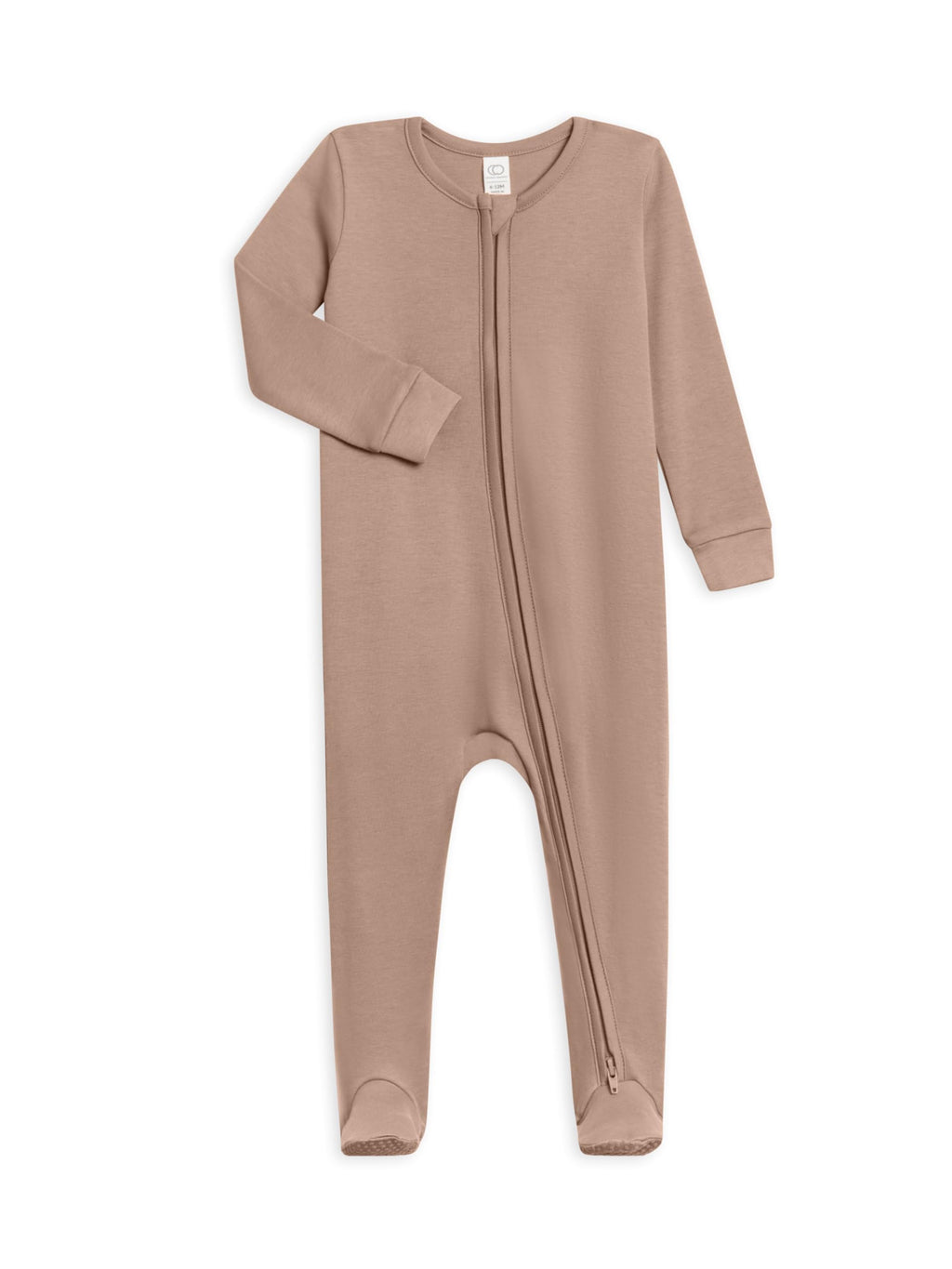 Colored Organics KENDI Organic Cotton Zip Sleeper - Truffle 12-18M