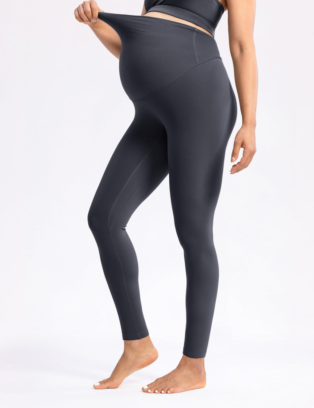POSHDIVAH Creamluxe Maternity Leggings 28" Grey X-Small
