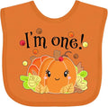 inktastic I'm One- Pumpkin Birthday Autumn Baby Bib