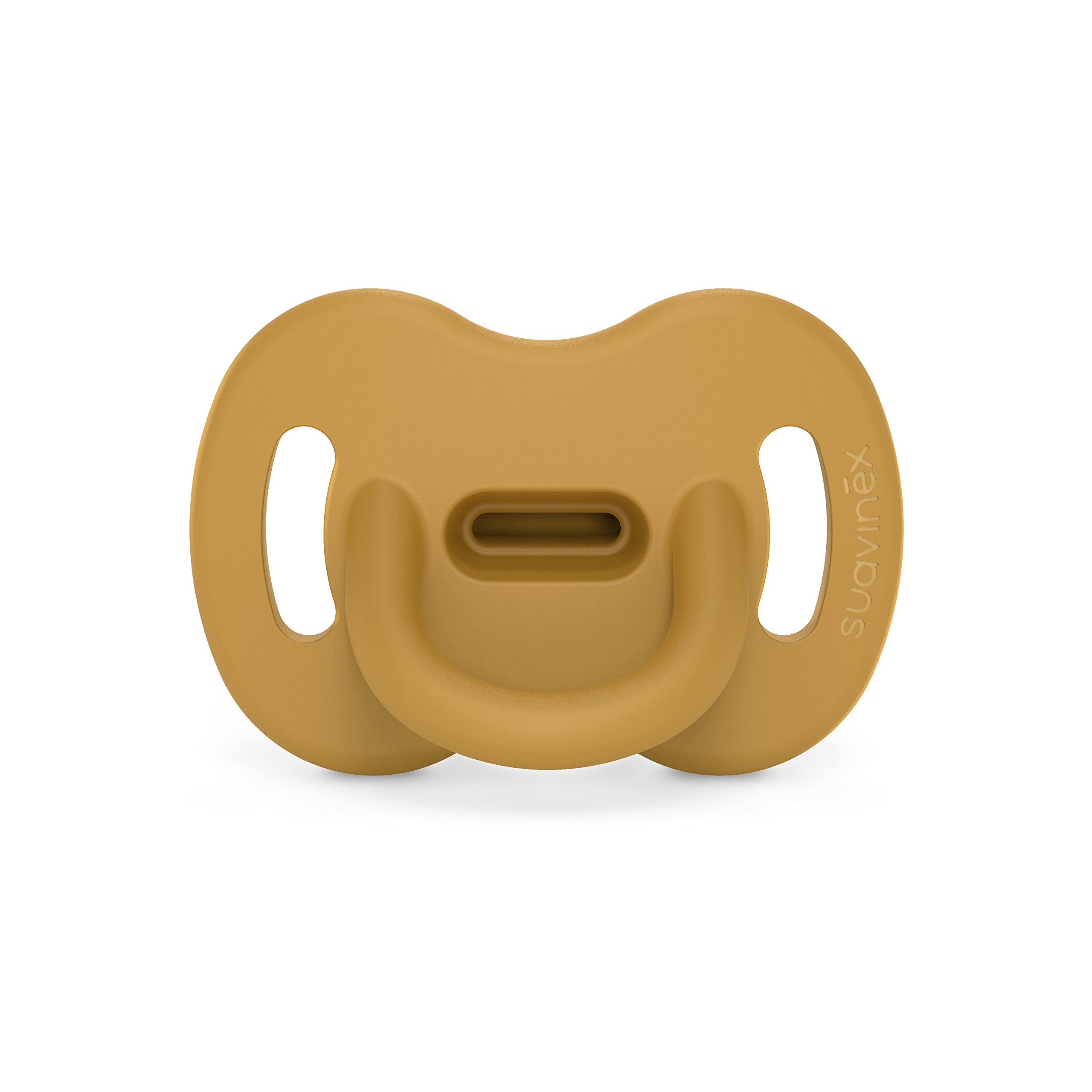 Color Essence SX PRO Silicone Baby Pacifier 1Pk, Made with 100% Soft Silicone, Baby Essentials Perfect for Breastfeeding Babies, Designed in Spain, 6-18 Mths, Bright Mustard