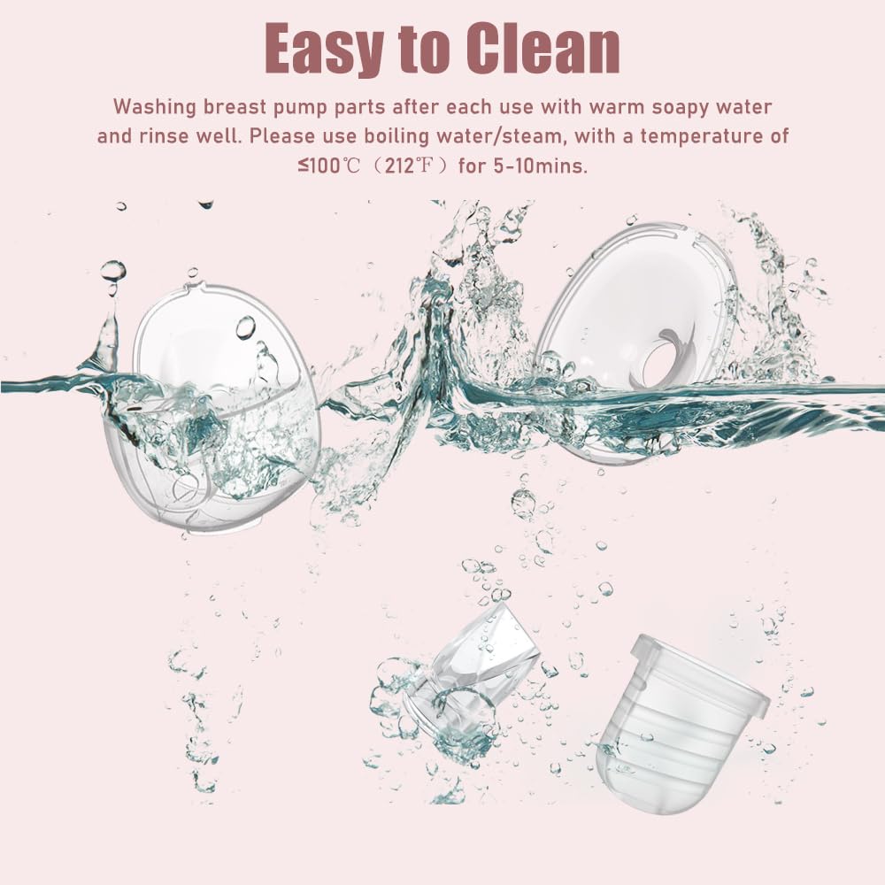 Two Full Sets Breast Pump Parts with 24mm Flange Compatible with NCVI/Nuliie/NICEGREEN Life/Zooawa S32 Breast Pump Replacement Parts,S32 Pump Parts,Extra Duckbill Valve&Diaphragm